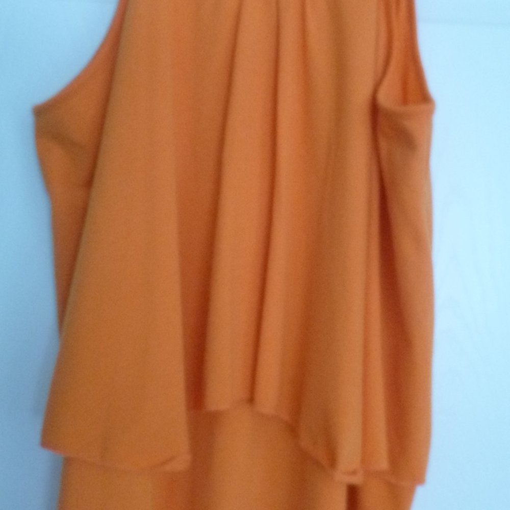 JW Style- Women's Orange sleeveless top